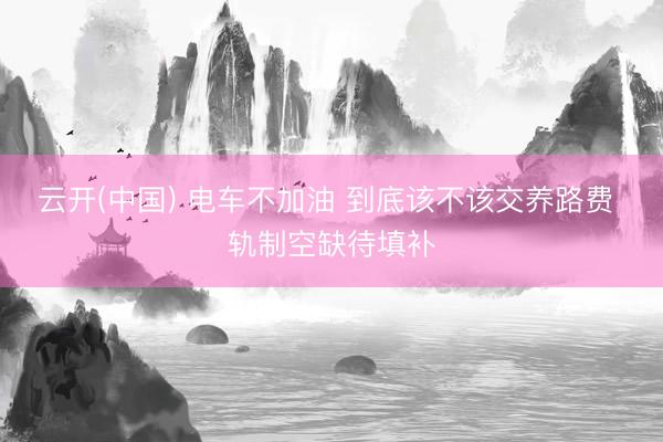 云开(中国) 电车不加油 到底该不该交养路费 轨制空缺待填补