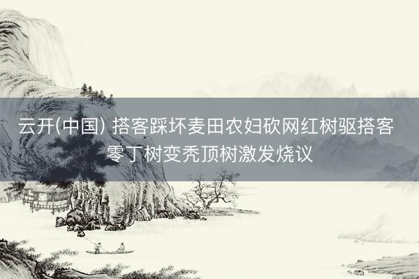 云开(中国) 搭客踩坏麦田农妇砍网红树驱搭客 零丁树变秃顶树激发烧议