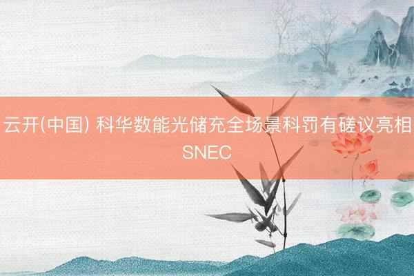 云开(中国) 科华数能光储充全场景科罚有磋议亮相SNEC