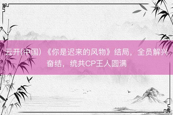 云开(中国) 《你是迟来的风物》结局，全员解兴奋